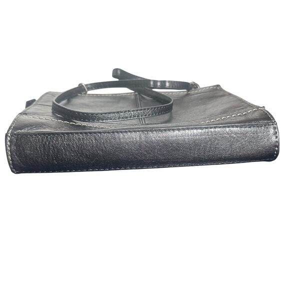 The Sak Black Leather Crossbody Bag Adjustable Strap Minimalist - Picture 4 of 8